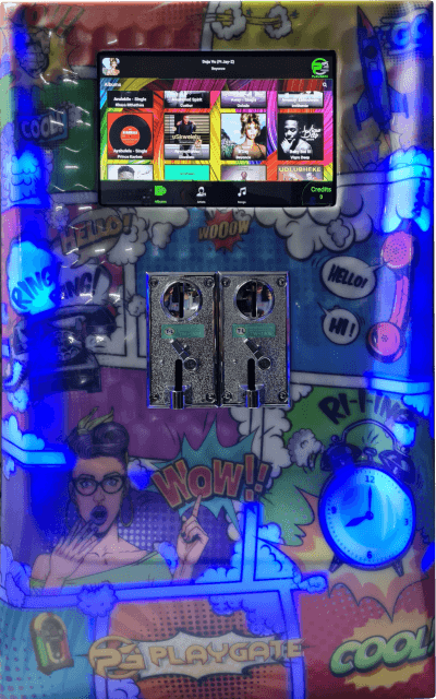 Comic Blue LED Jukebox